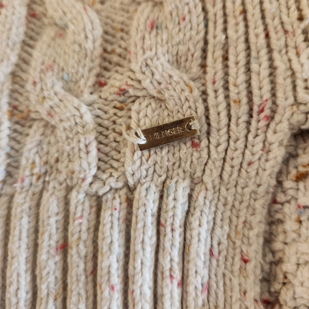 Tommy Hilfiger Beige Cable Knit Sweater Women's Medium - Picture 4 of 8